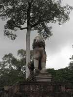 stone lion in angkor thom Siem reap, South East Asia, Cambodia, Asia