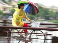 view--rainbow girl Hue, Hoi An, South East Asia, Vietnam, Asia