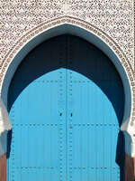 view--blue heaven gate of merdina Marrakech, Interior, Morocco, Africa