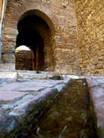 view--gate of the halls of granada Malaga, Andalucia, Spain, Europe