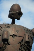 close up of the robot from castle in the sky 