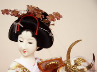 view--kada - geisha doll with headdress 
