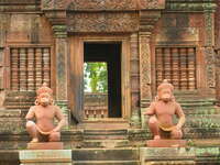 monkey guards Siem Reap, South East Asia, Cambodia, Asia