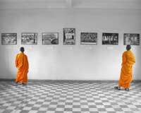 view--lament of monks Phnom Penh, South East Asia, Vietnam, Asia
