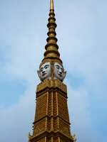 silver pagoda tower Phnom Penh, South East Asia, Vietnam, Asia