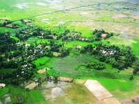 siem reap from air Phnom Penh, Siem Reap, South East Asia, Cambodia, Asia