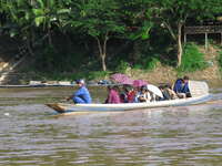 boat from phusi temple Pakbeng, Luang Prabang, South East Asia, Laos, Asia