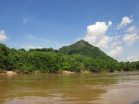 scenery of mekong river Pakbeng, Luang Prabang, South East Asia, Laos, Asia