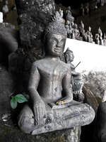 gray buddha Pakbeng, Luang Prabang, South East Asia, Laos, Asia