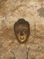buddha head in pak ou cave Pakbeng, Luang Prabang, South East Asia, Laos, Asia