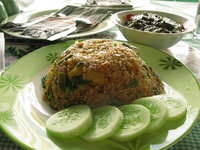 food--fried rice and algoo at taj maha Vientiane, South East Asia, Laos, Asia