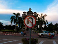 view--patuxai u turn Luang Prabang, Vientiane, South East Asia, Laos, Asia