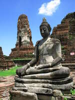buddha of wat maha that Ayutthaya, Central Thailand, Thailand, Asia