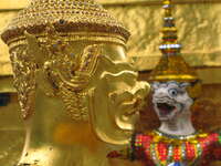 view--demon of golden chedis Bangkok, South East Asia, Thailand, Asia