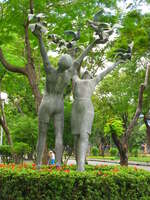peace statues Bangkok, South East Asia, Thailand, Asia