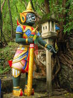 demon guardian Kanchanaburi, South East Asia, Thailand, Asia