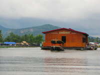 floating party house Kanchanaburi, South East Asia, Thailand, Asia