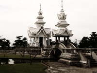 white pavilions Chiangrai, Chiang Khong, South East Asia, Thailand, Laos, Asia