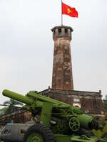 hotwizer 155mm and flag tribune Hanoi, South East Asia, Vietnam, Asia