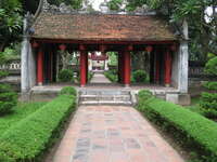 entrance to temple of literature Hanoi, South East Asia, Vietnam, Asia