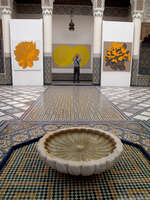 view--yellow painting Marrakech, Interior, Morocco, Africa