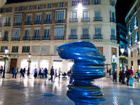 view--malaga blue sculpture Seville, Malaga, Andalucia, Spain, Europe