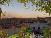 view--fez garden Fez, Imperial City, Morocco, Africa