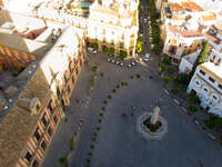 view--seville plaza Cadiz, Seville, Andalucia, Spain, Europe
