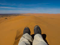 view--hiking on erg chebbi Merzouga, Sahara, Morocco, Africa