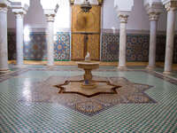 mausolee moulay ismail  water foundtain Meknes, Imperial City, Morocco, Africa