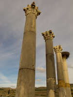 volubilis greek columns Meknes, Moulay Idriss, Imperial City, Morocco, Africa