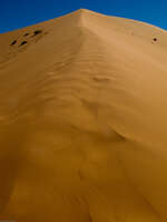 uphill to highest sand dune Merzouga, Sahara, Morocco, Africa