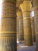 luxor temple columns Ouarzazate, Interior, Morocco, Africa