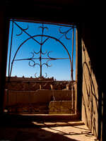iron cast windows Ouarzazate, Interior, Morocco, Africa