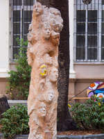 face sculpture Cadiz, Seville, Andalucia, Spain, Europe