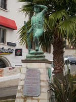 brass statue Gibraltar, Algeciras, Cadiz, Andalucia, Spain, Europe