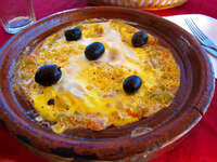 berber omelet at dar ar Merzouga, Sahara, Morocco, Africa
