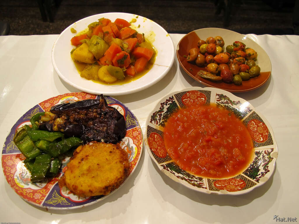 vegetarian salad in djemaa el-fna