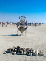iron urn Black Rock City, Neveda, USA, North America